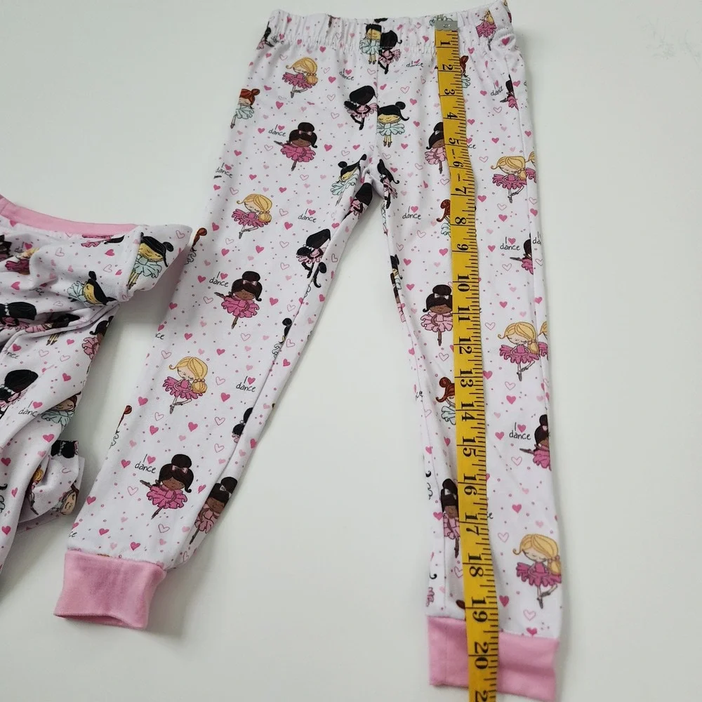 Penelope Mack LTD Girls 4T Ballerina Pajamas Set Pink White Long Sleeve‎ Pants